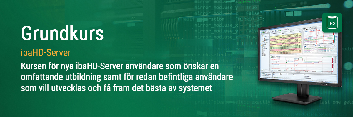 iba utbildning, ibaHD-Server utbildning, ibakurs, kurser iba, kurser ibaPDA, kurser ibaHD-Server